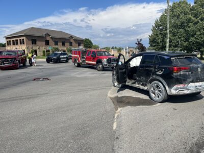 Authorities respond to two-vehicle crash